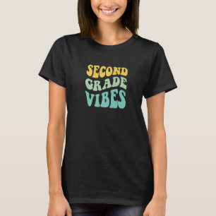 Second Grade Vibes Groovy Back To School T-Shirt
