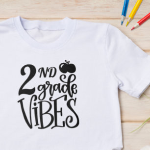 Second Grade Vibes School T-Shirt