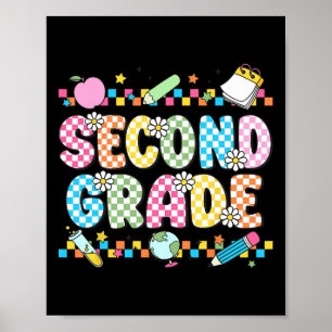 Second Grade Vibes Shirt 2nd Retro Back To School Poster