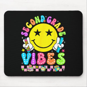 Second Grade Vibes Smile Face Back To School 2rd G Mouse Pad