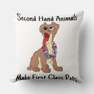 Second Hand Animals Make First Class Throw Pillow