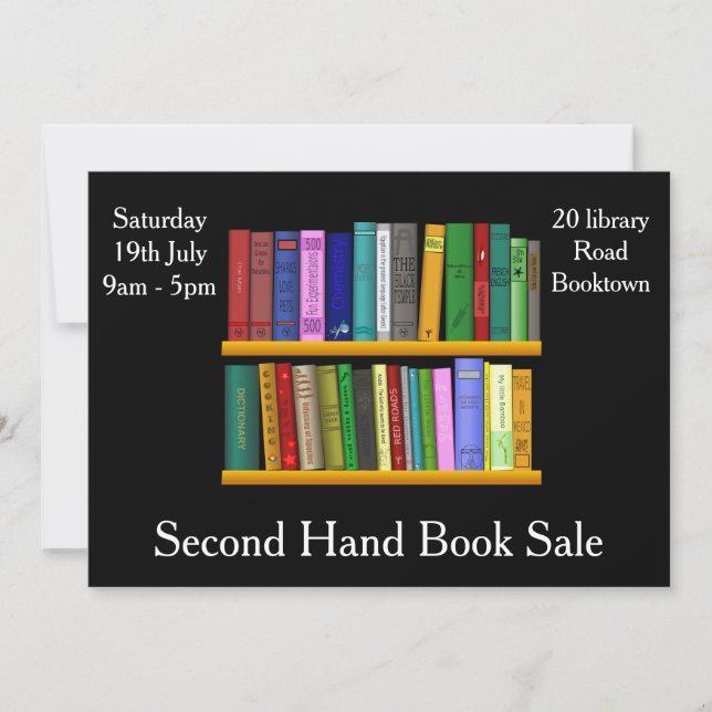 Second Hand Book sale flyer (Front)