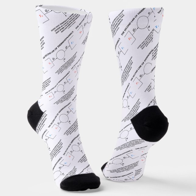Second Law Of Thermodynamics Isolated System Socks (Angled)