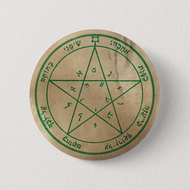 Second Pentacle of Venus 6 Cm Round Badge (Front)