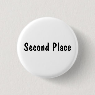 Second Place 3 Cm Round Badge