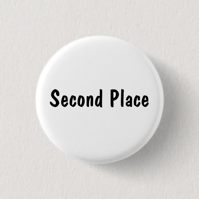 Second Place 3 Cm Round Badge (Front)