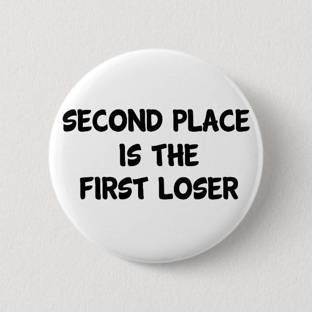 Second Place 6 Cm Round Badge (Front)