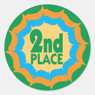 Second Place Ribbon Winner Classic Round Sticker