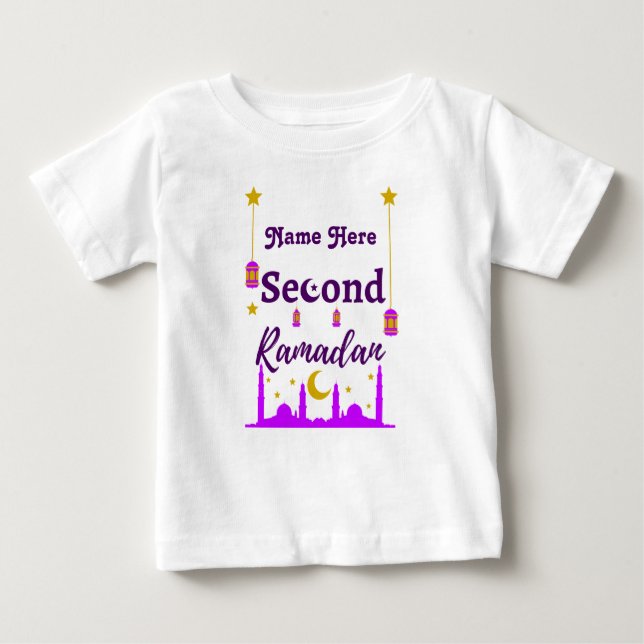 Second Ramadan | Custom Name Baby T-Shirt (Front)