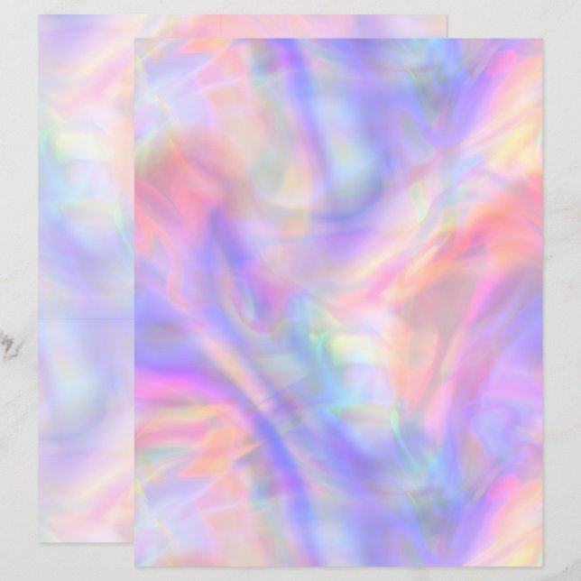 second sight, holo pastel : paper sheet (Front/Back)