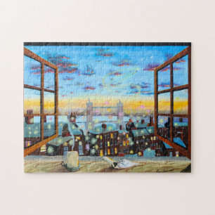 Second star to the right. Peter Pan inspired art Jigsaw Puzzle