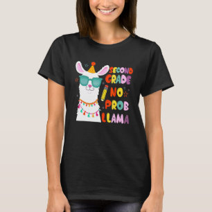 Second Team 2nd Grade Teacher No Prob Llama Back T T-Shirt