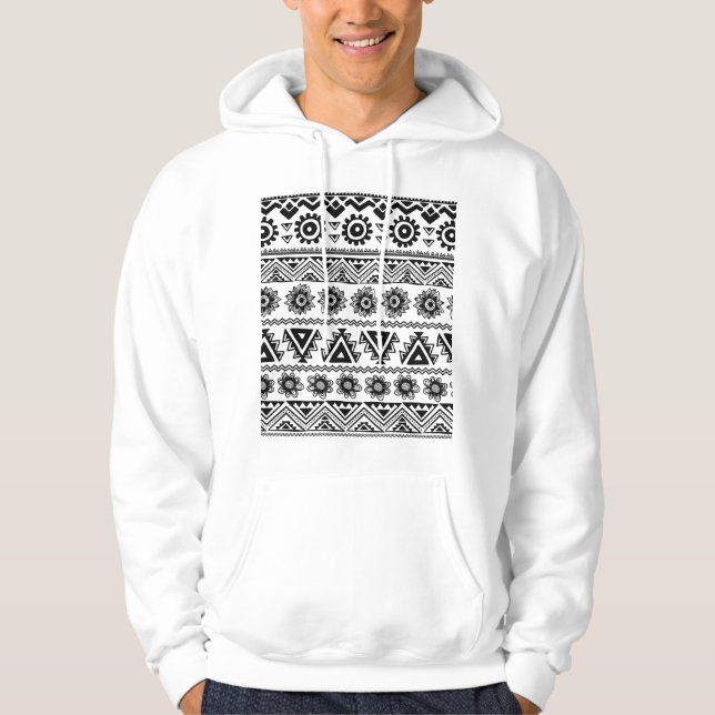 Second tribal ethnic, seamless pattern. hoodie (Front)