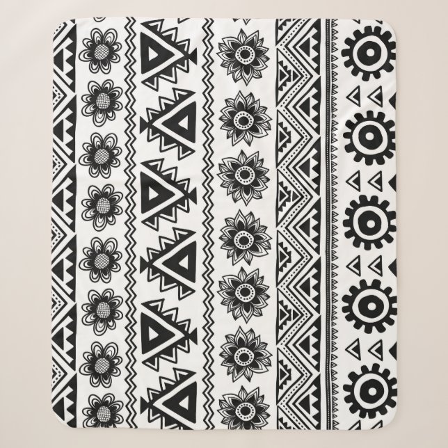 Second tribal ethnic, seamless pattern. sherpa blanket (Front)