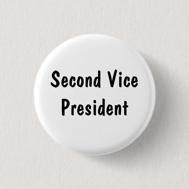 Second Vice President 3 Cm Round Badge (Front)