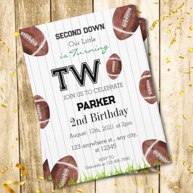 Second Year Down Football Invitation (Creator Uploaded)
