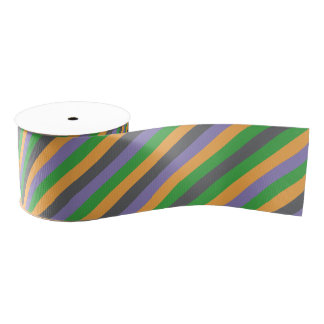Secondary Whimsy Striped Ribbon Grosgrain Ribbon