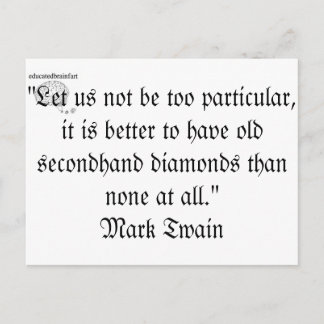 Secondhand is not bad. postcard