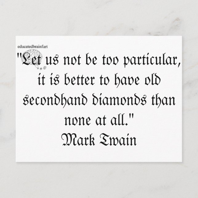 Secondhand is not bad. postcard (Front)