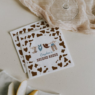 SecondRodeo Western Cowboy 2nd Birthday Napkin