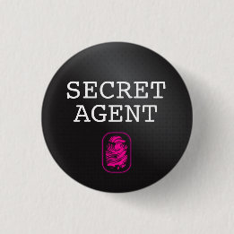 Secret Agent 3 Cm Round Badge