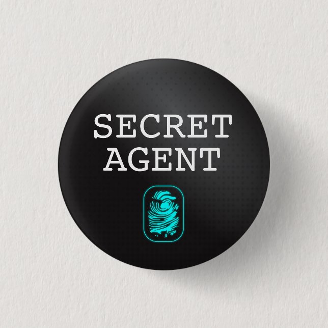 Secret Agent 3 Cm Round Badge (Front)