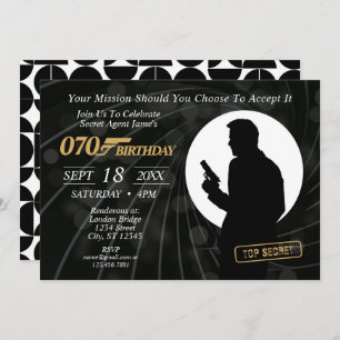 Secret Agent Birthday Invitation
