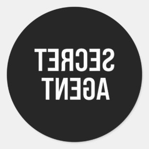 Secret Agent Halloween Costume Spy Undercover Espi Classic Round Sticker