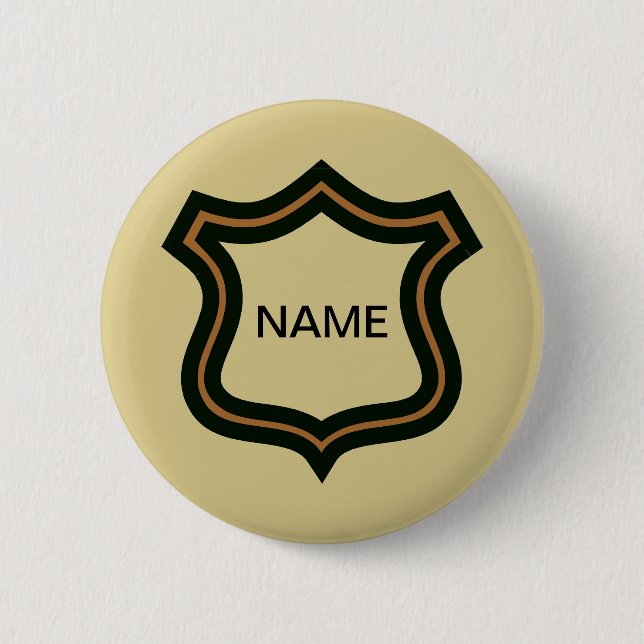 Secret Agent Name Badge,edit text 6 Cm Round Badge (Front)