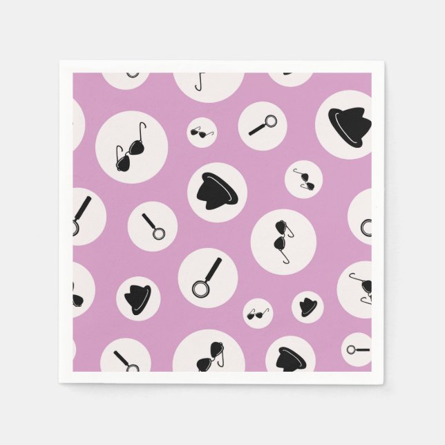 Secret Agent party Napkin (Front)