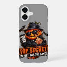 Secret Agent Pumpkin Halloween iPhone Case
