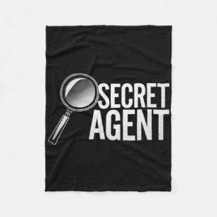 Secret Agent - Secret Agent Costume Inspector Spy Fleece Blanket