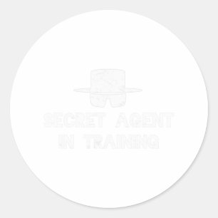 Secret Agent Training Halloween Costume Spy Adults Classic Round Sticker