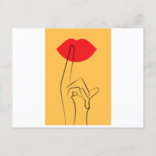 secret announcement postcard