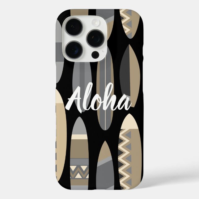 Secret Beach Hawaiian Surfboards - Black Case-Mate iPhone Case (Back)