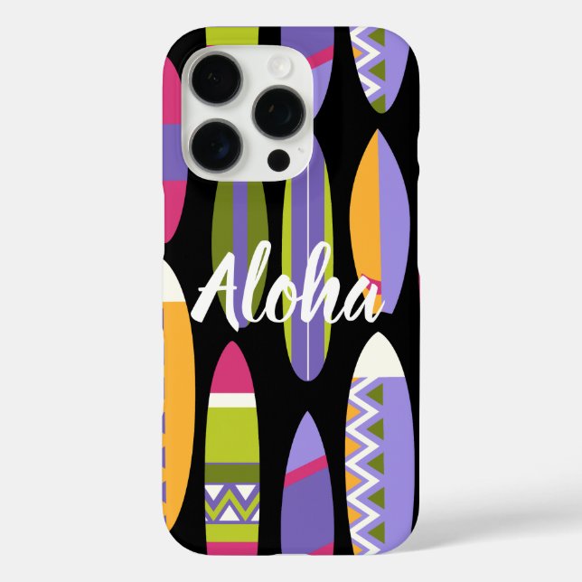 Secret Beach Hawaiian Surfboards - Black Case-Mate iPhone Case (Back)