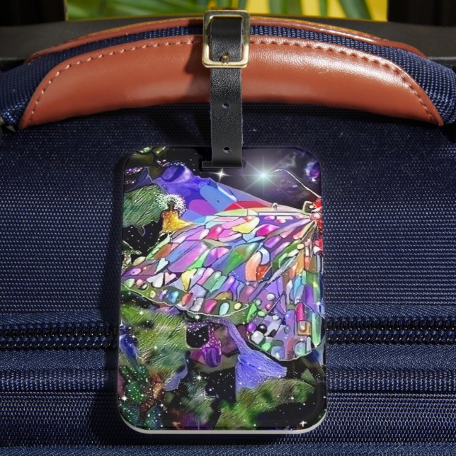 Secret Garden Butterfly Luggage Tag (Front Insitu 2)
