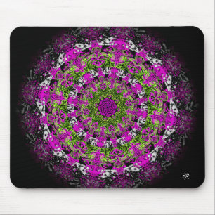 Secret garden (colorful abstract pattern) mouse pad