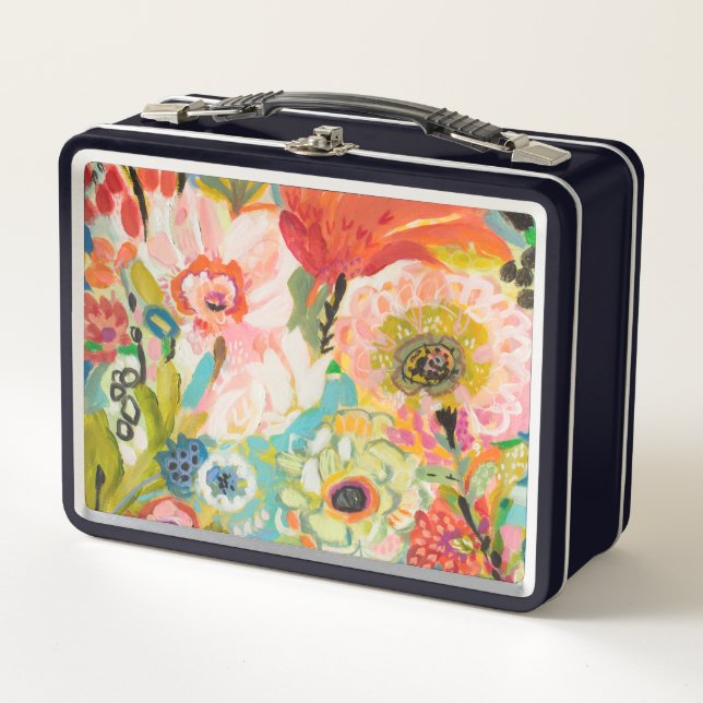 Secret Garden Floral III Metal Lunch Box (Front)