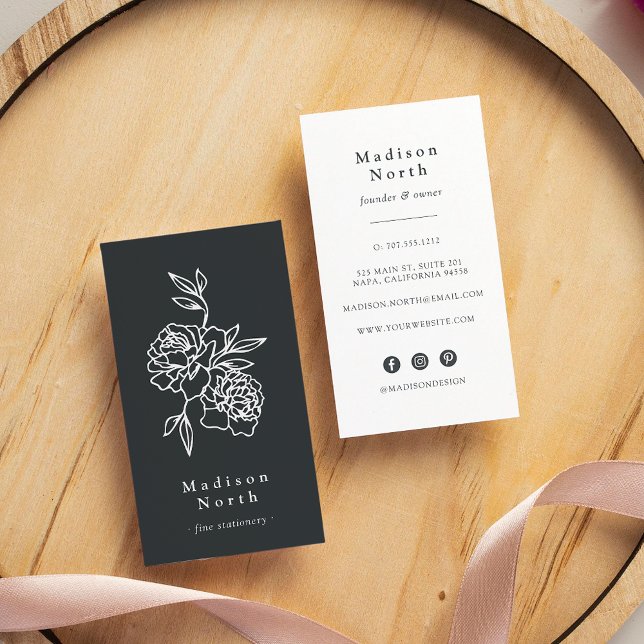 Secret Garden | Floral Vertical Social Media Business Card (Creator Uploaded)