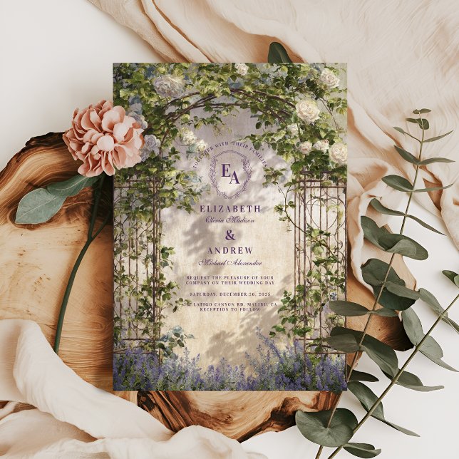 Secret Garden Gate Fairytale Wedding Invitation (Creator Uploaded)