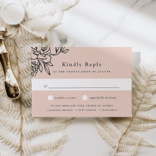 Secret Garden Meal Choice RSVP Card