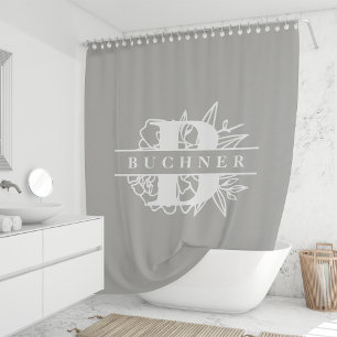 Secret Garden Monogram Shower Curtain