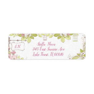 Secret Garden Return Address Label