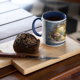 Secret Garden Stone Path Bench Fairy Custom Photo Coffee Mug