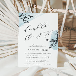 Secret Garden Twins Baby Shower Invitation