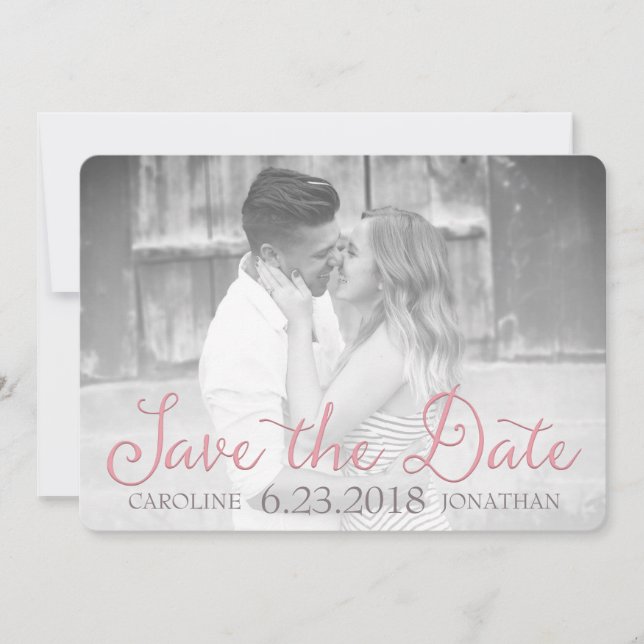 Secret Garden Watercolor Floral Save The Date Card (Front)