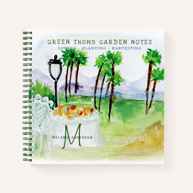 Secret Garden Watercolor Gardeners Journal (Front)