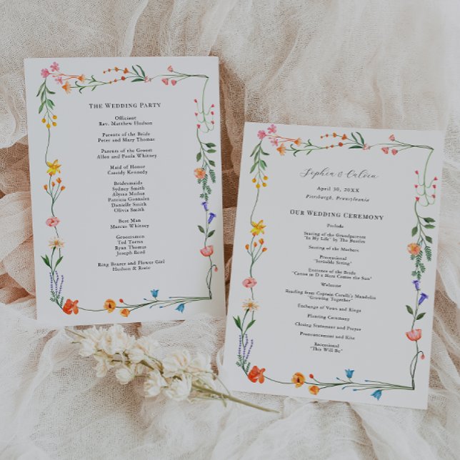 Secret Garden Wedding Ceremony Program (Creator Uploaded)