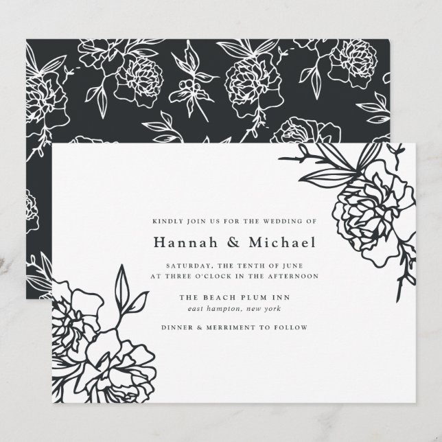 Secret Garden Wedding Invitation | Ink (Front/Back)